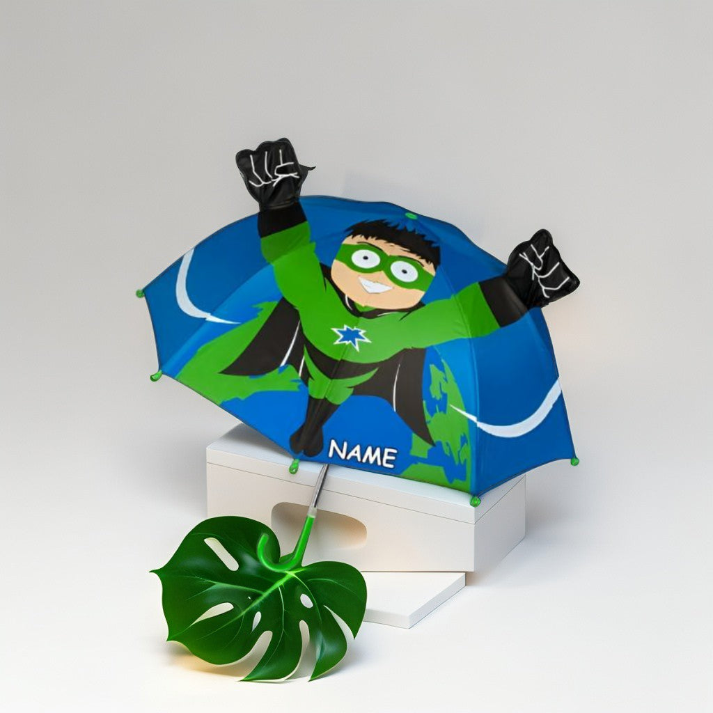 SuperHero Kids Umbrella - Cool Superhero Theme Rain Gear for School Boys NOV6219.