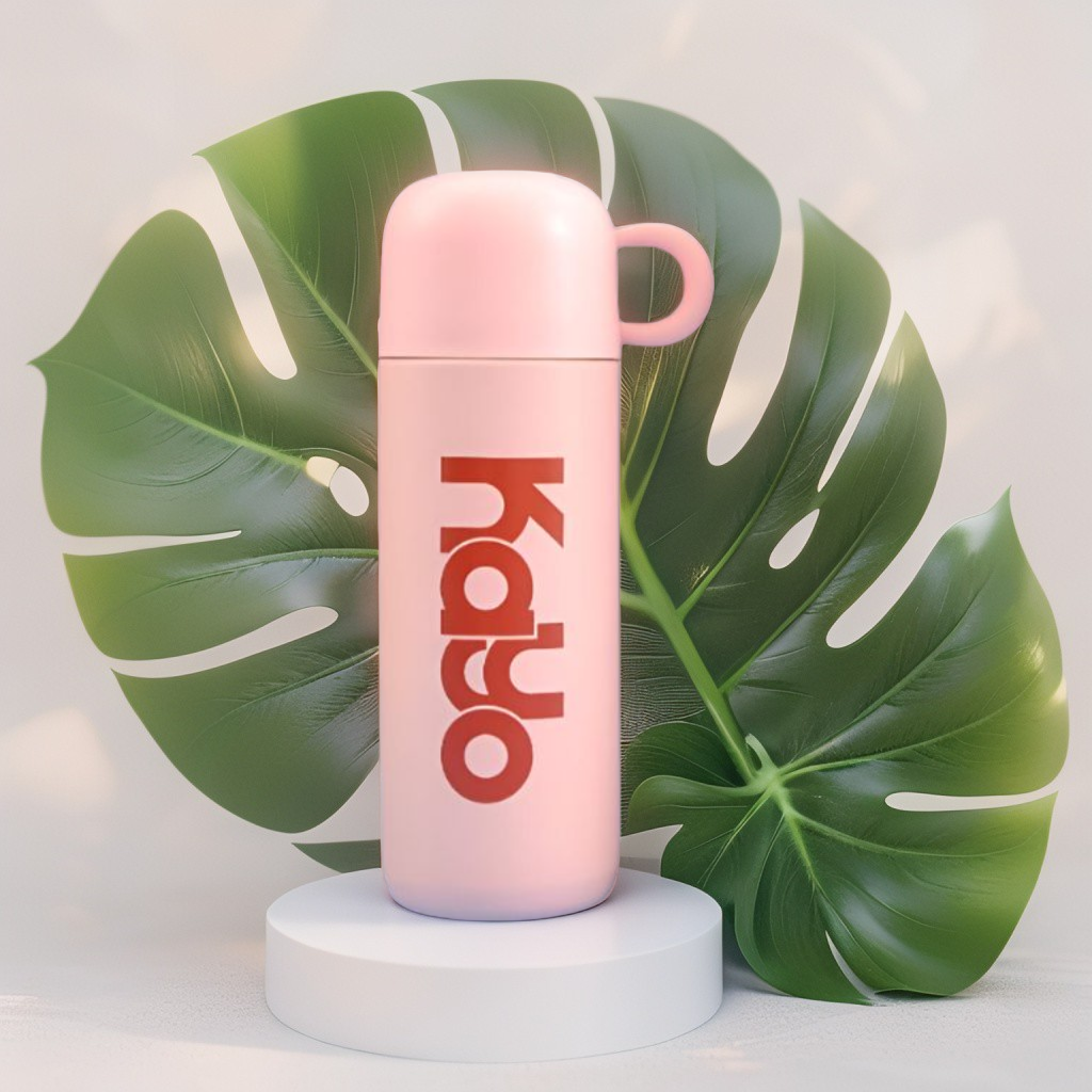 Pink - Thermosteel – 500ml Stainless Steel Thermos with Handle & Push Button Lid | Leak-Proof & Travel Friendly NOV8377.