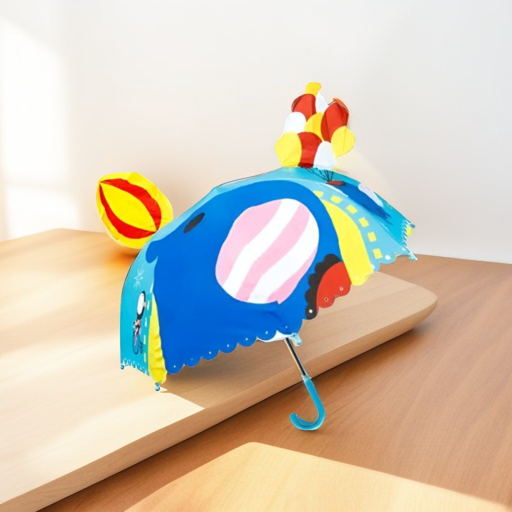 Cute Dolphin Umbrella for Kids - 47 cm Lightweight & Waterproof | Fun Animal Design for Toddlers & Children NOV6222.