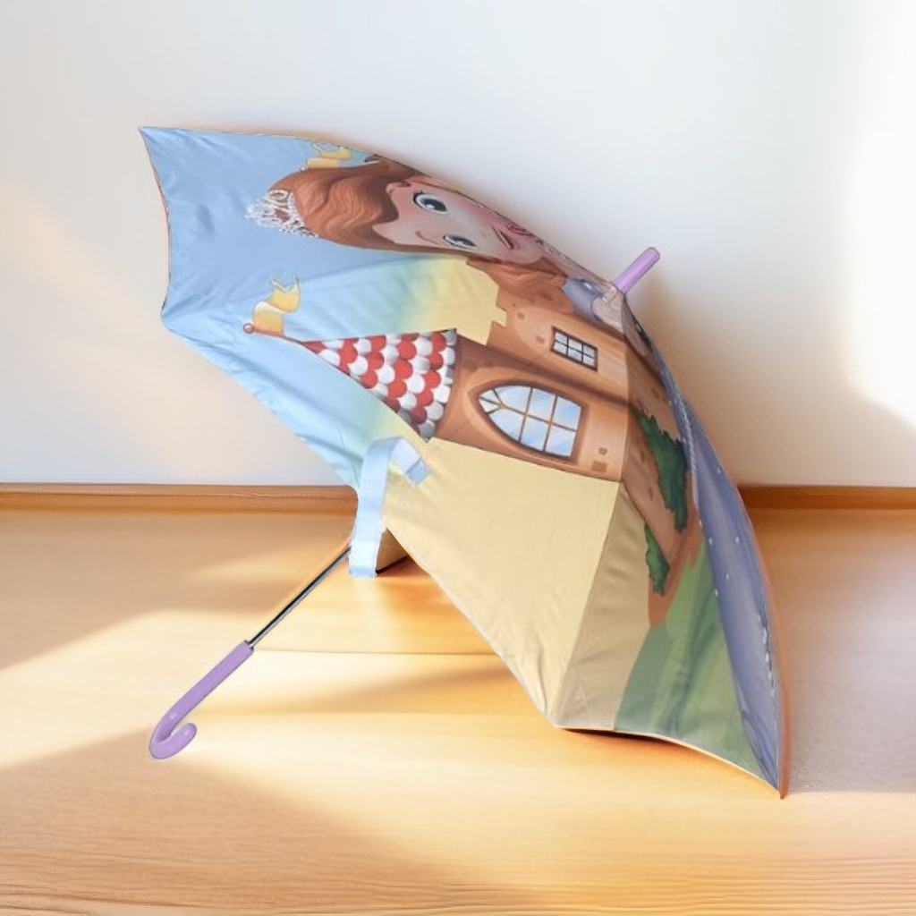 Sofia Princess Kids Umbrella - 50cm Cute & Colorful Rain Protection for Girls NOV9695.