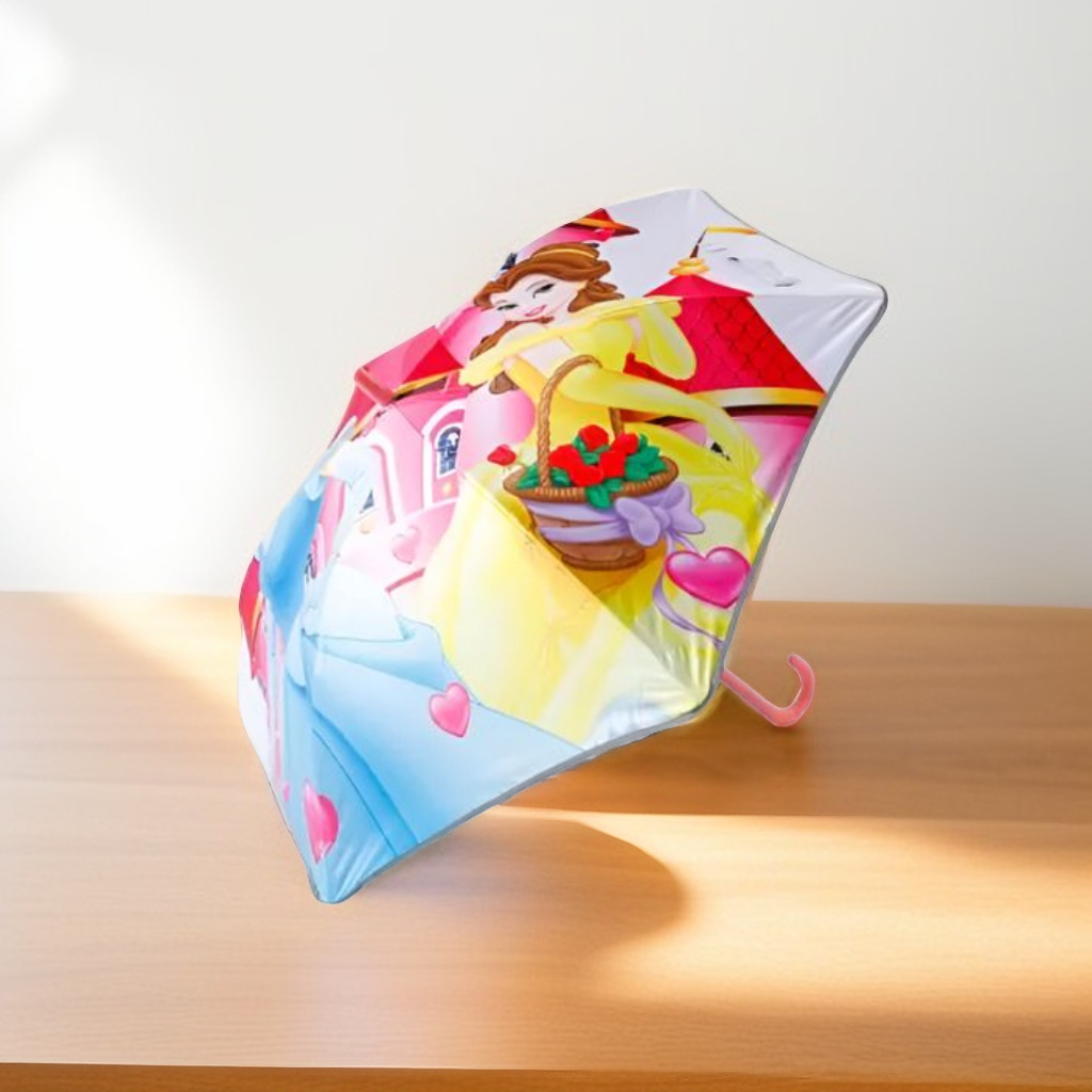 Disney Princess Umbrella for Kids - 50cm Cute & Colorful Rain Protection with Favorite Characters NOV9695.