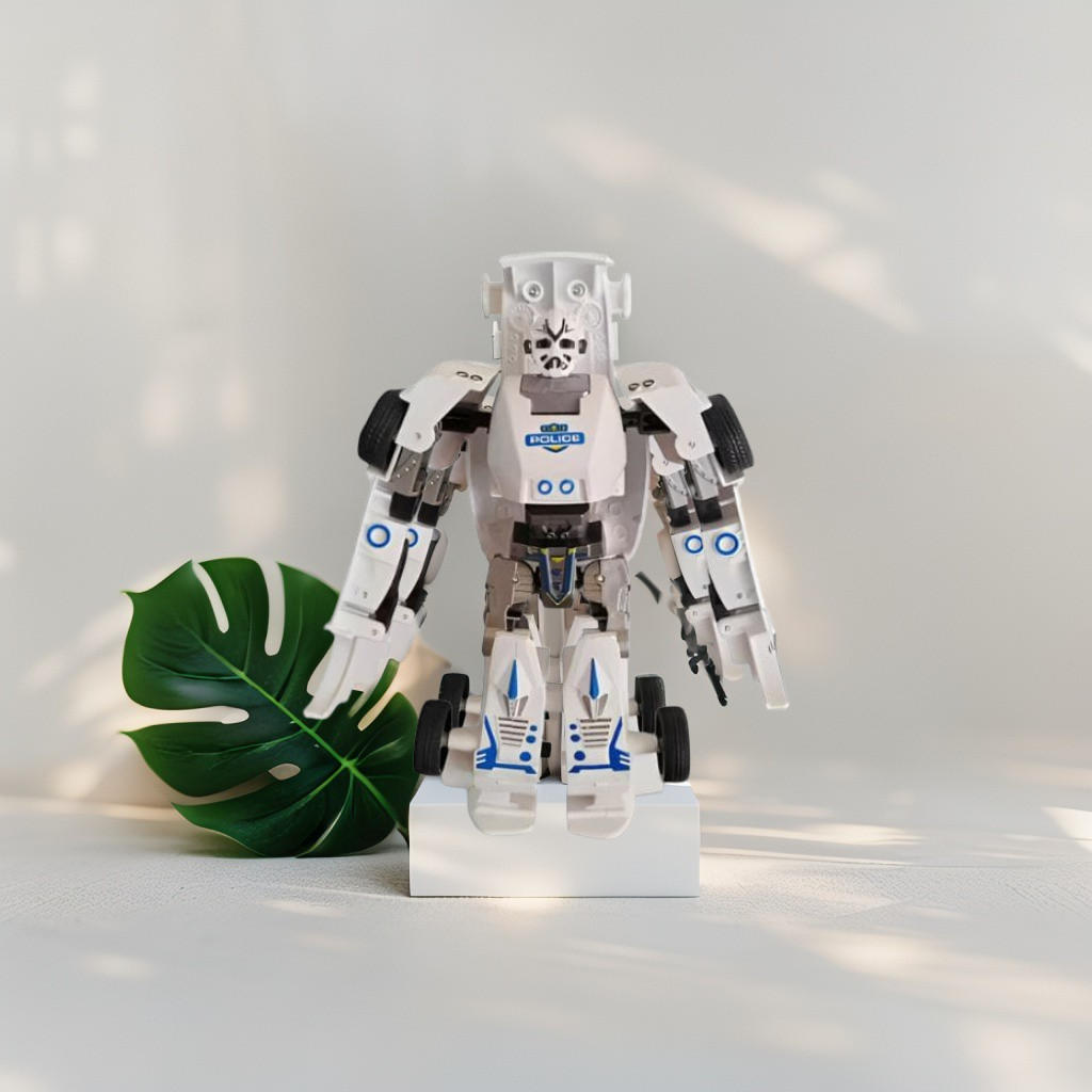 Transforming Police Robot Car Toy for Kids – Inertial Drive Action Vehicle | Deformation Model Toy For Kids.