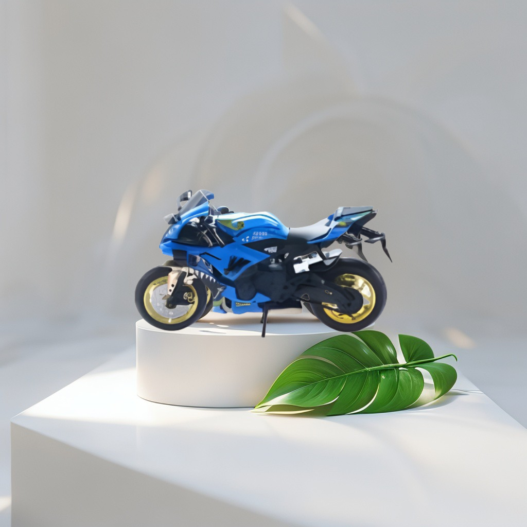 Nitro Blue Die-Cast Motorcycle Toy – Collectible & Durable Bike for Kids & Adults TV5735.