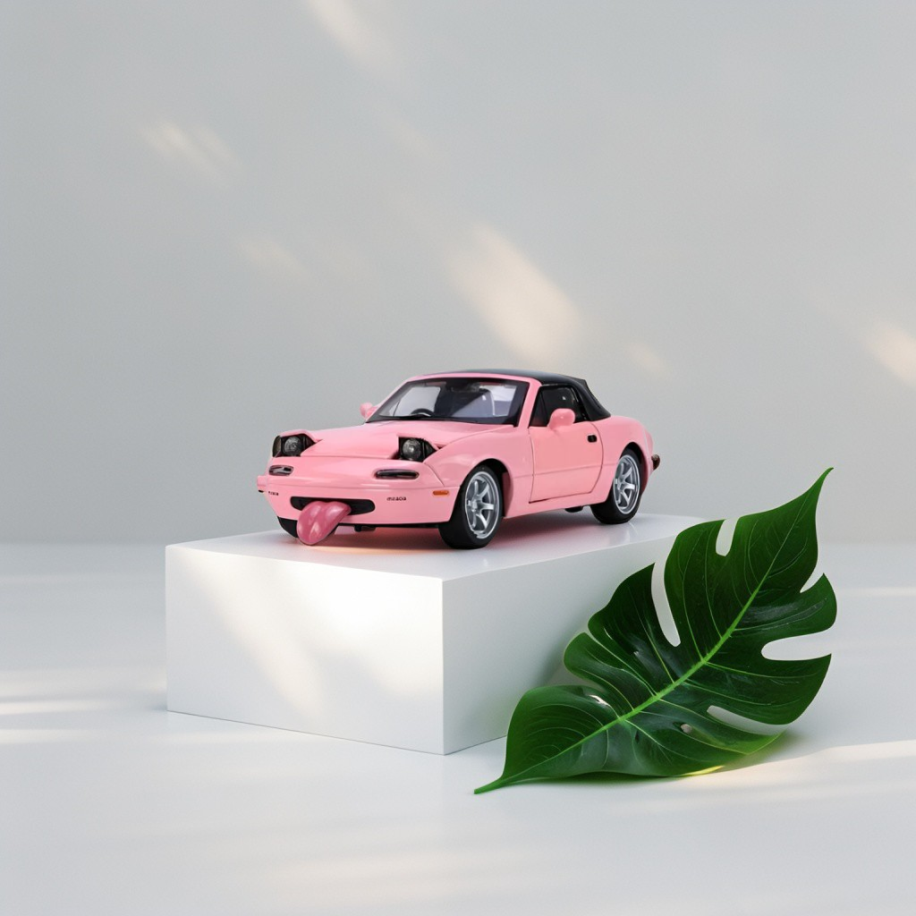 Pink - Mazda Miata MX-5 Diecast Car – 1:32 Alloy Model Toy with Pull Back Action, Openable Doors, Realistic Design – Collectible Gift for Kids & Adults TZ-OS1560.