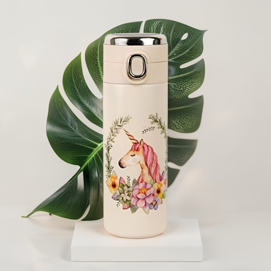 UniSip  – Unicorn Printed Vacuum Bottle 420ml Stainless Steel for Kids & Adults NOV1555.