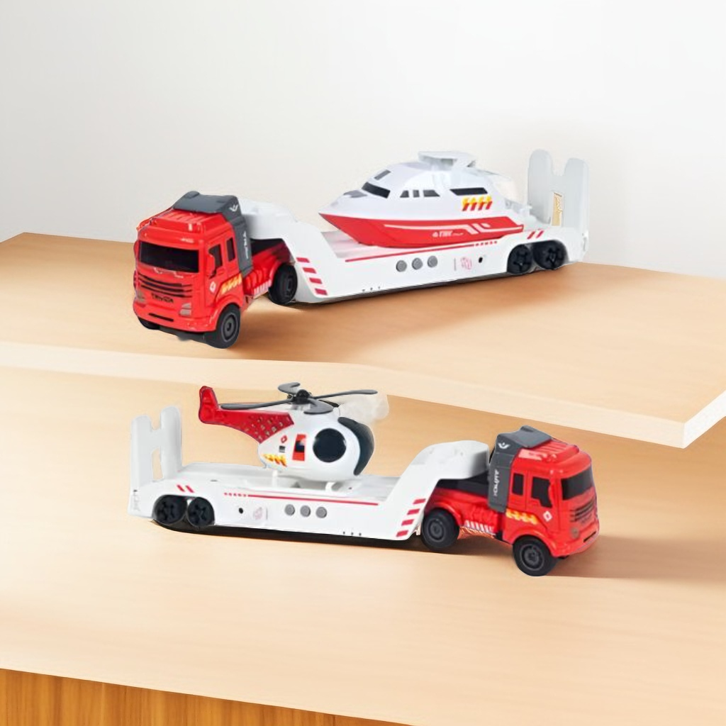 FireSquad – Go Fire Rescue Truck Set – Moveable Parts, No Batteries Needed, Vehicle Toy For Kids NX15386.