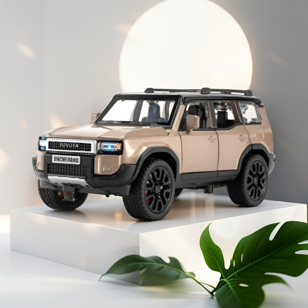 Toyota Land Cruiser Prado Diecast Metal SUV Model | Pullback with Sound & Light Scale 1:32 TV5799