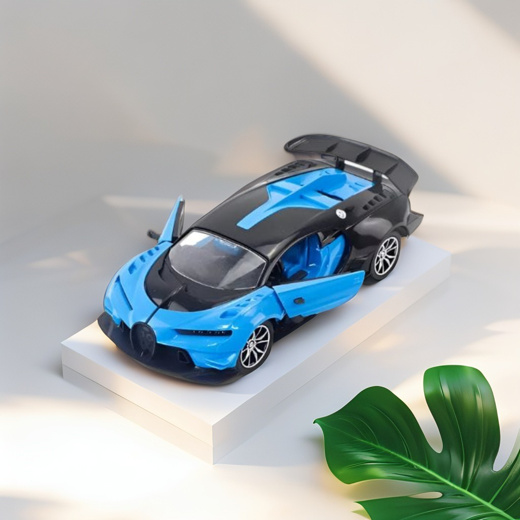 Bugatti Remote Control Car 1:16 Scale – High-Speed Racing RC Car with LED Headlights, Batteries Included, Stylish Design for Kids