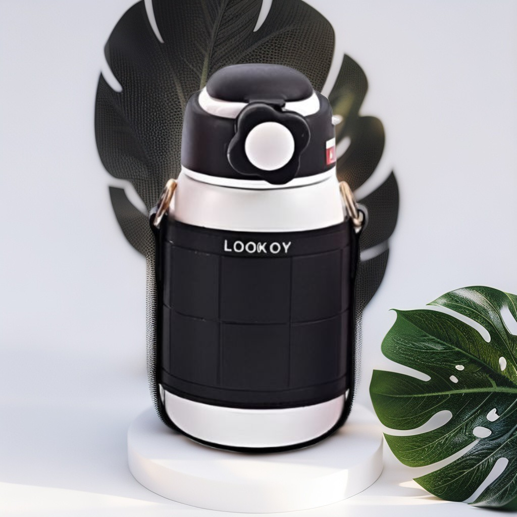 Black - Sipzo – 480ml Sipper Bottle for Kids | BPA-Free, Leak-Proof, School-Friendly Design NOV3965.