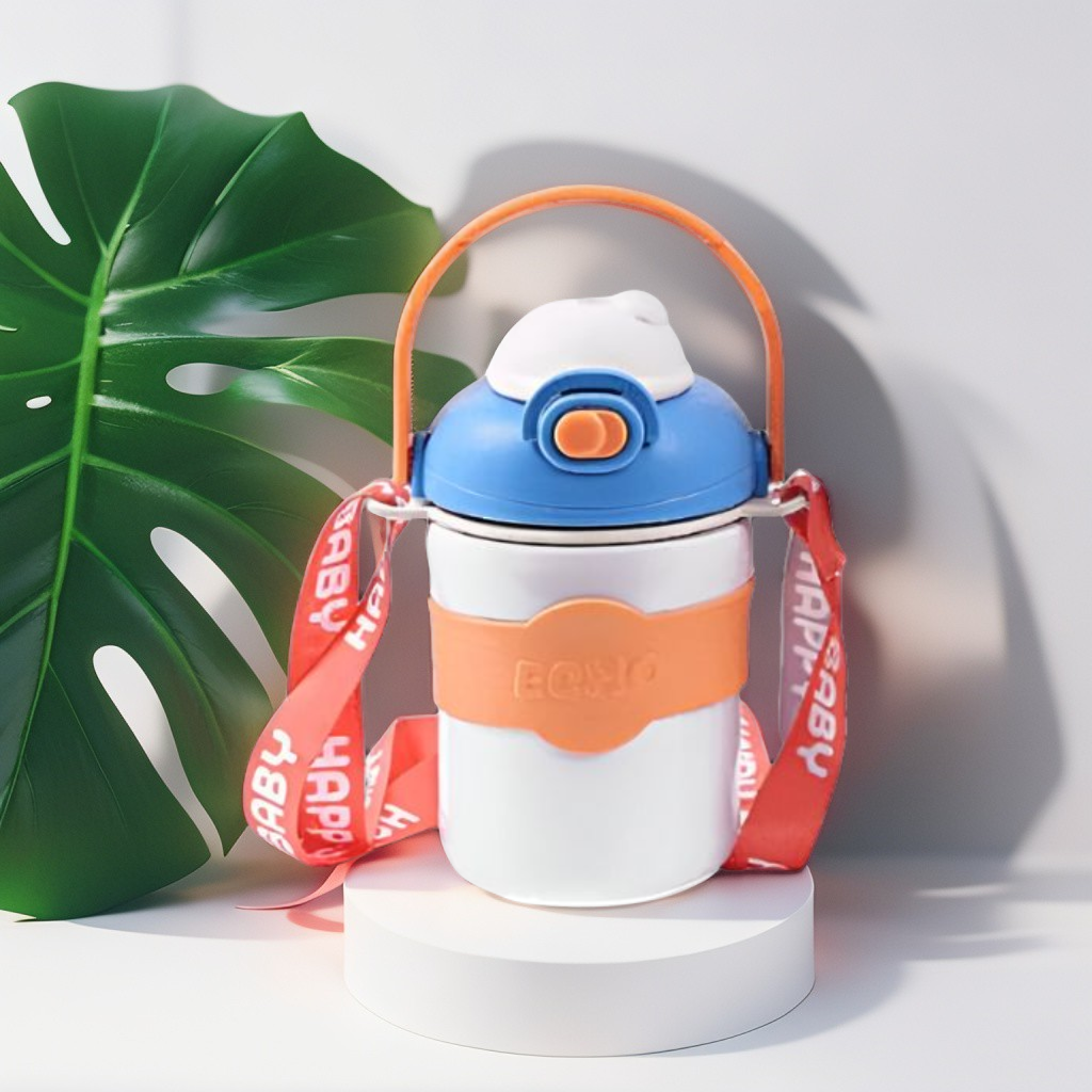 White - ThirstMate – 850ml Stainless Steel Water Bottle with Neck Handle NOV3969.