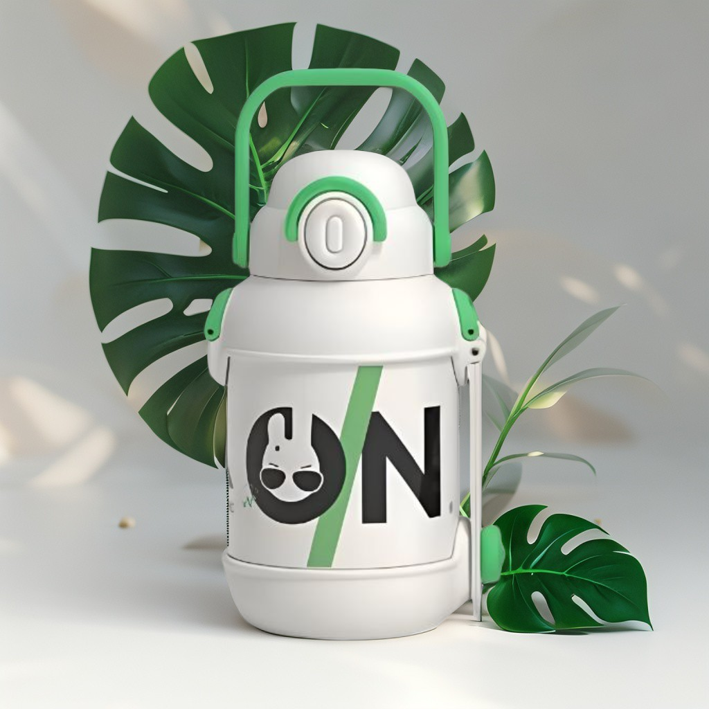 2 in 1 Sipper with Handle & Neck Carry for Kids – 1000ml Leak-Proof Water Bottle with Box NOV12437.