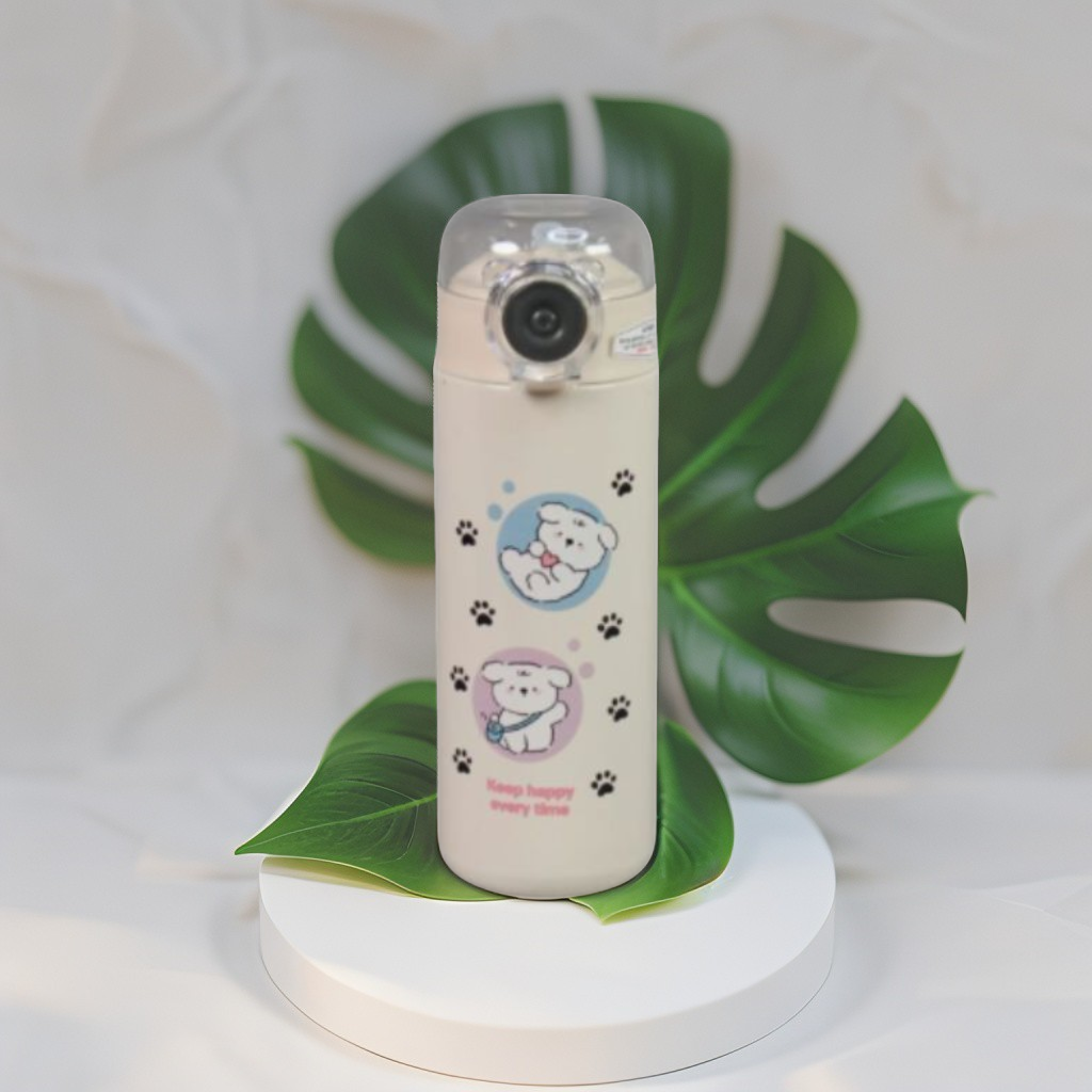 TailSip Stainless Steel Bottle – 500ml Cute Puppy Design Sipper | Perfect for School & Office NOV11558.