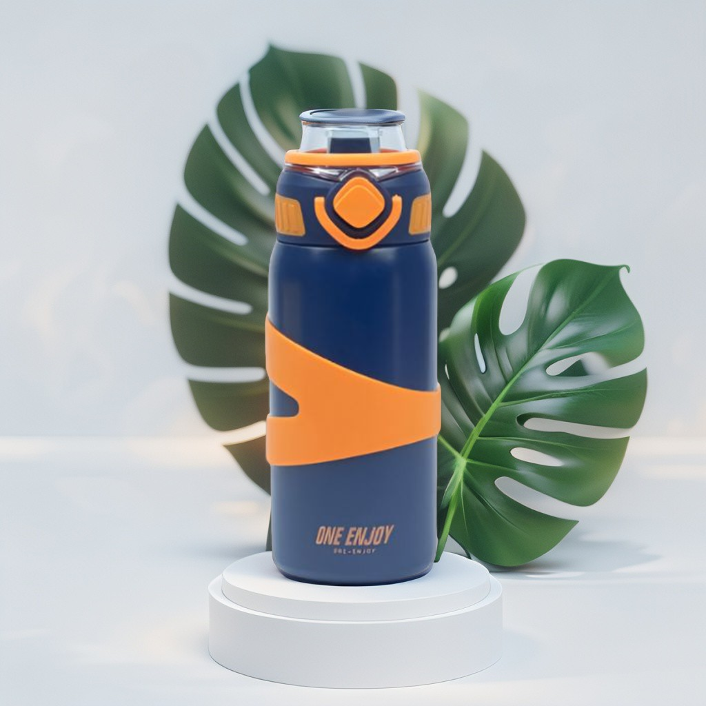 LittleSip – 500ml Stainless Steel Push Bottle for Youngsters – Leak-Proof & BPA-Free, Perfect for School & Play NOV5234.