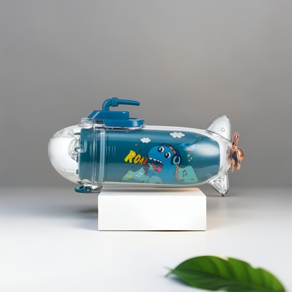 Submarine Water Bottle for Toddlers – 380ml Stainless Steel Leak-Proof, Push Button, BPA-Free NOV6845.