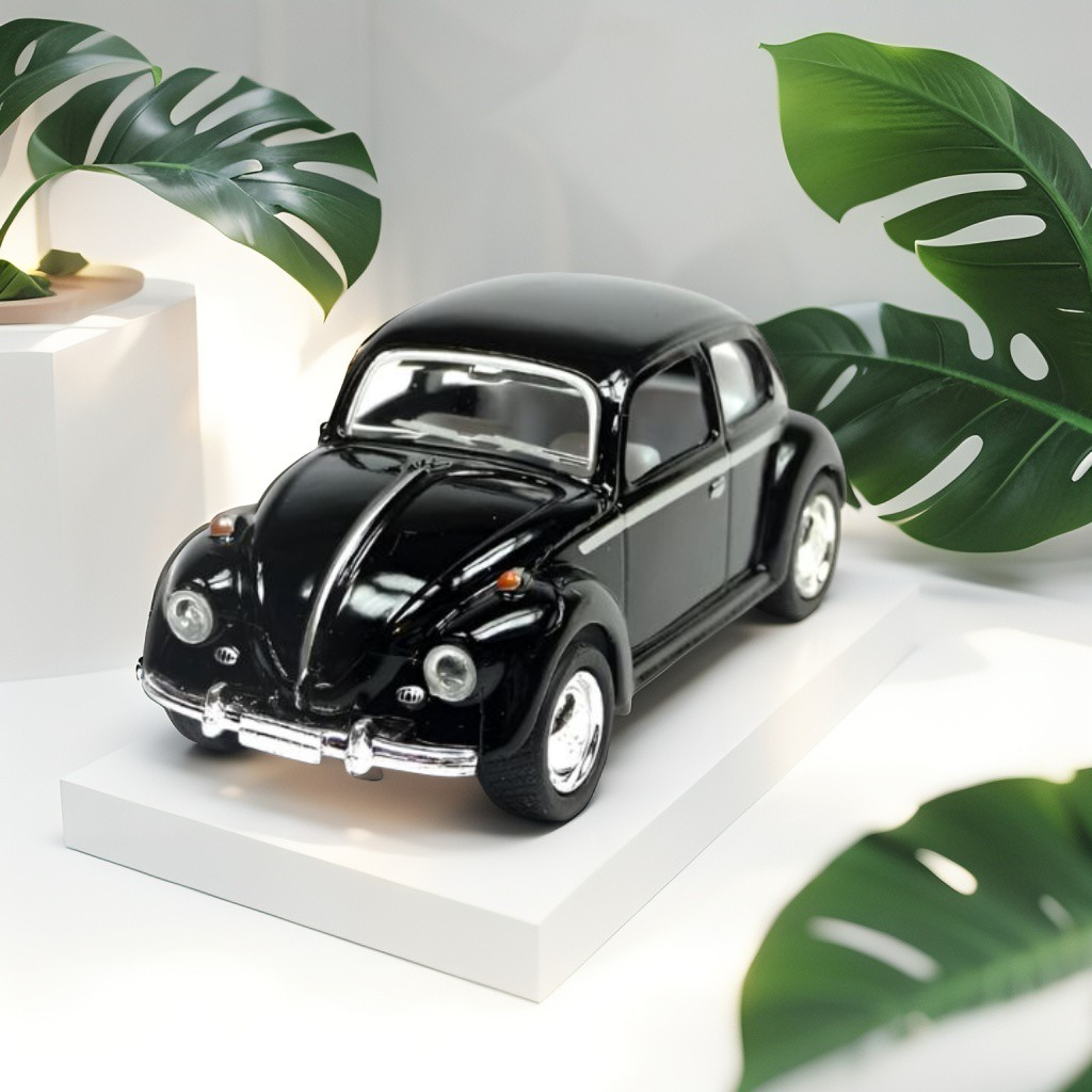 Volkswagen Beetle Black Diecast Car for Kids – Durable Toy Vehicle, Perfect Gift for Children.