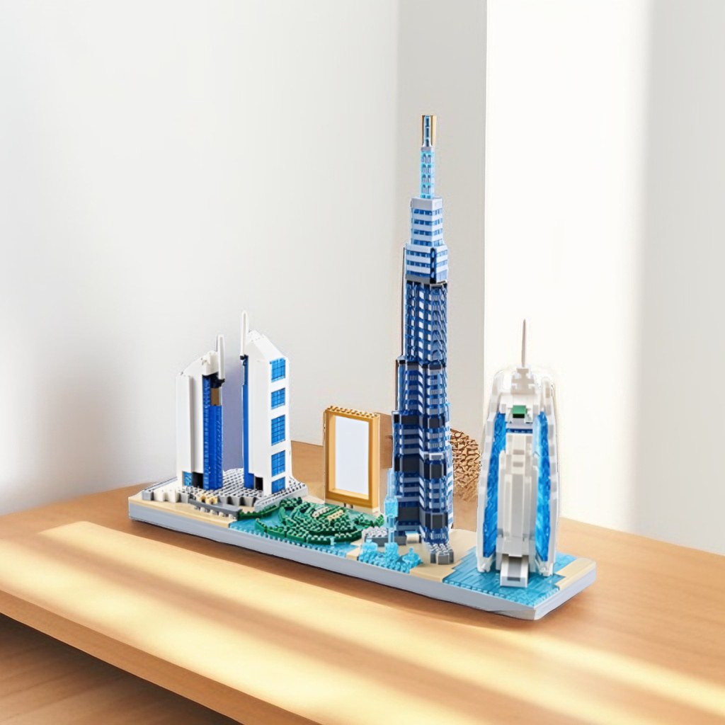 Dubai Skyline Architecture Micro Building Blocks – 2,545 Pieces Cityscape Model Toy (LEGO-Compatible) TV5884