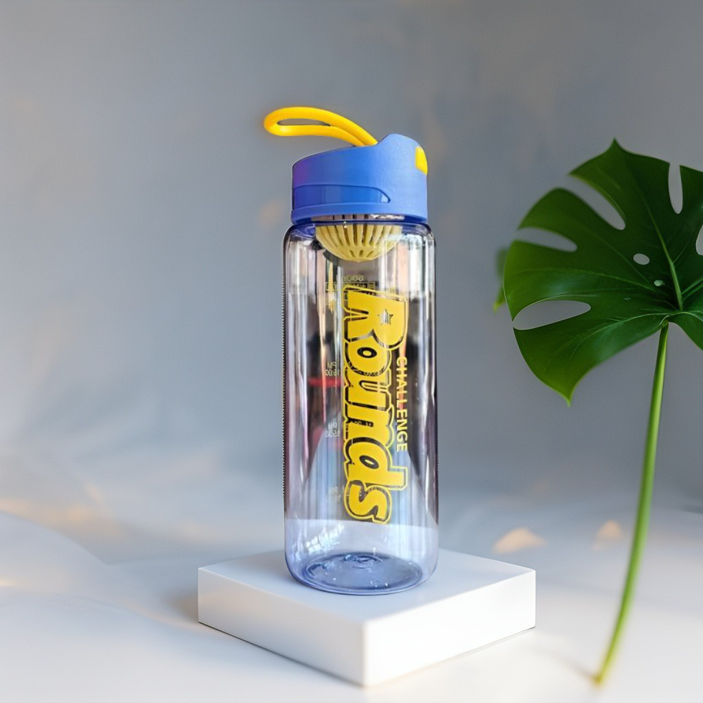 Blue - AquaGlide – 600ml Transparent Water Bottle for Outdoor Use – Leakproof, Lightweight & BPA-Free Hydration Companion NOV6115.