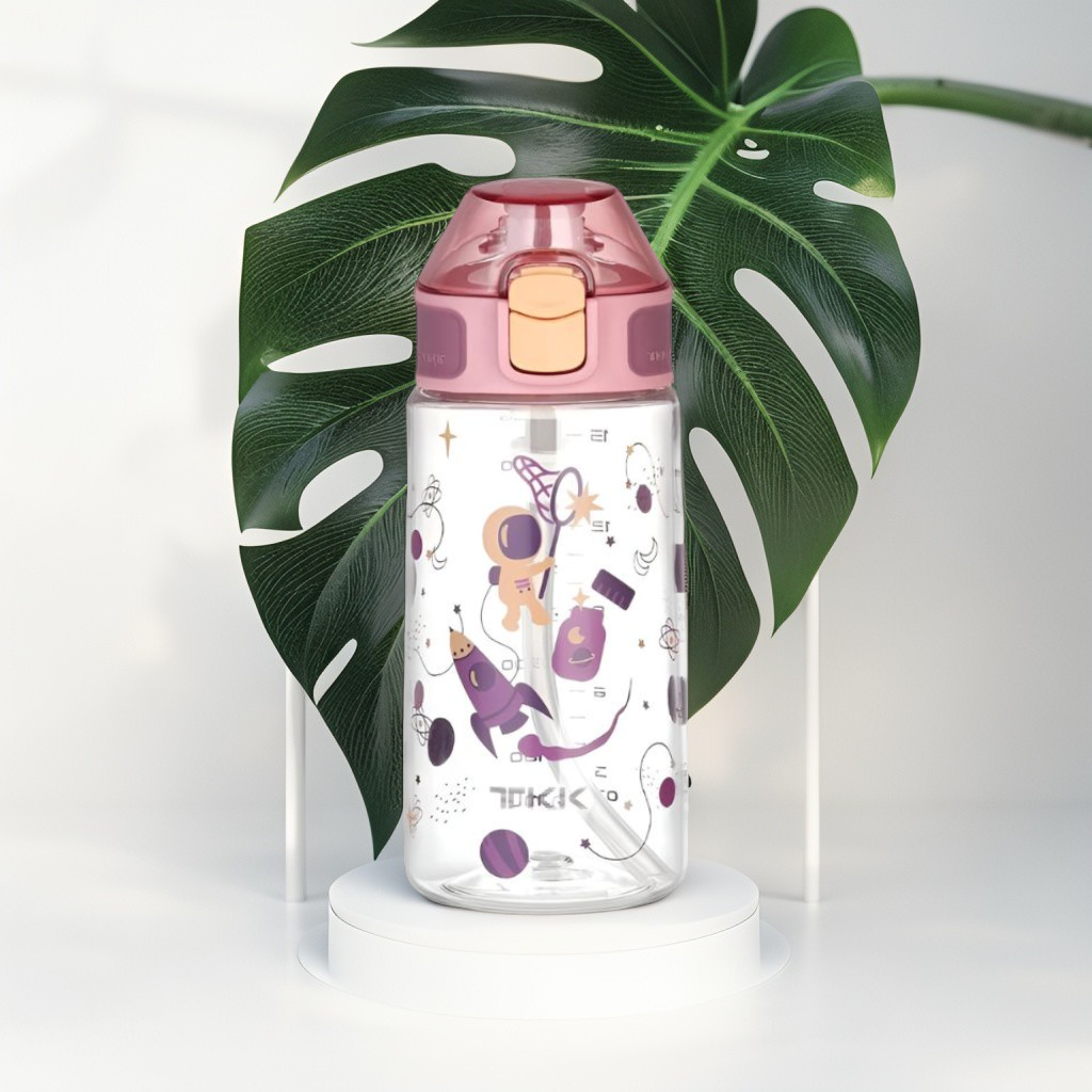GalaxyJet Kids Water Bottle – 500ml Leakproof Bottle with Rocket & Astronaut Print for School & Travel NOV3313.
