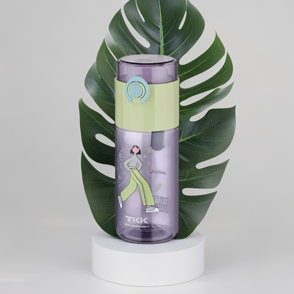 Lady Print Water Bottle  –  500ml Feminine Design Water Bottle for Girls | Durable, Cute & Leak-Proof NOV3300.