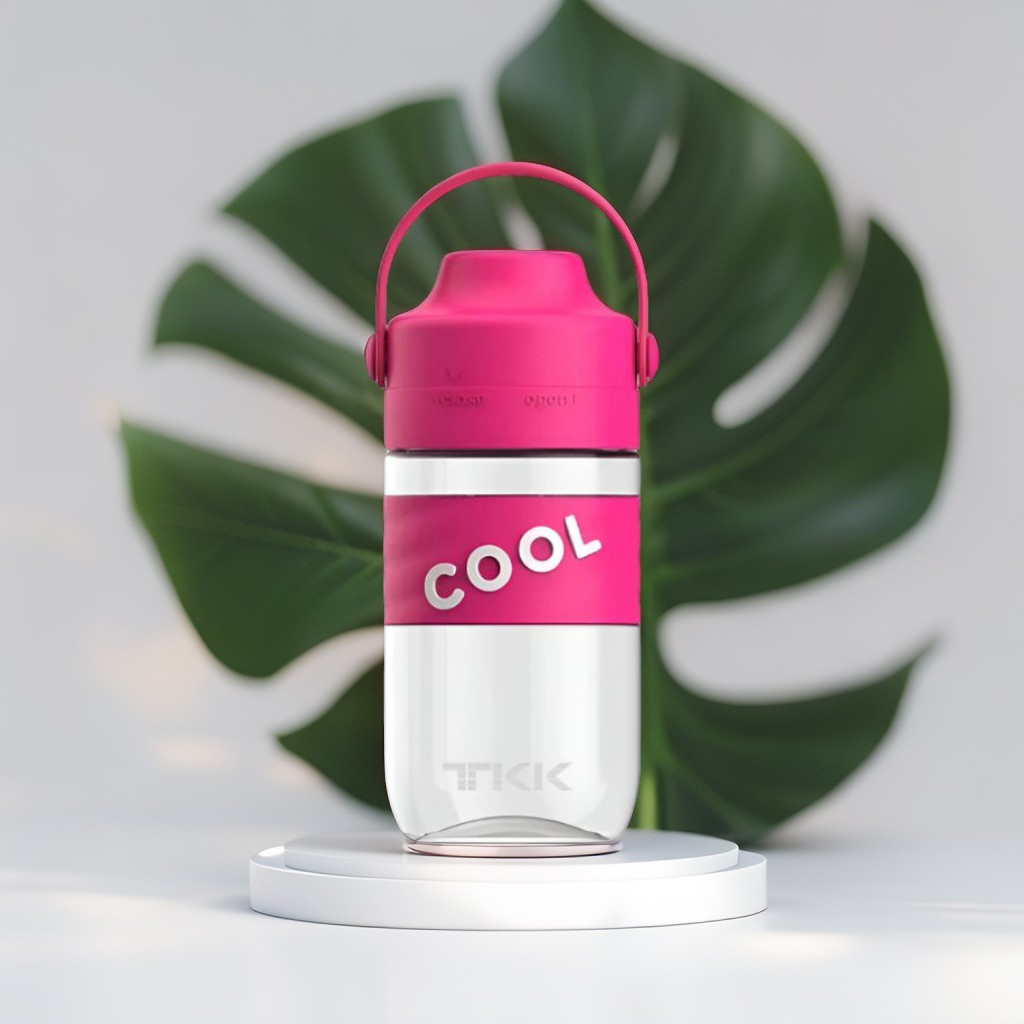 Pink - HydroSip Junior – 550ml Kids Water Bottle with Straw & Handle | Leak-Proof, BPA-Free Tritan Sports Bottle for School, Travel & Outdoors NOV3305.