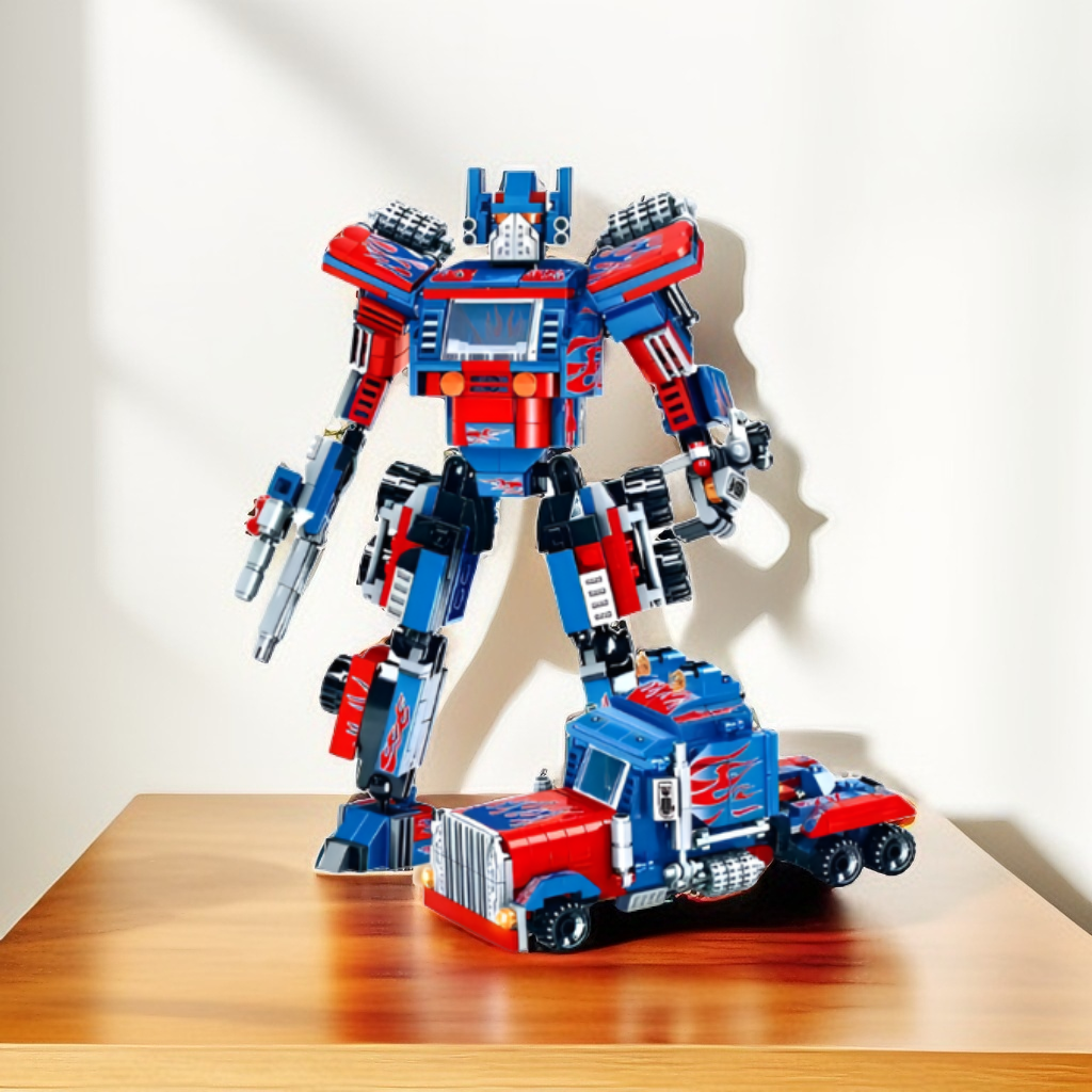 Transforming Robot Truck Building Blocks Set – 600+ PCS 2-in-1 Mecha Action Figure Toy for Kids & Adults TV5071.