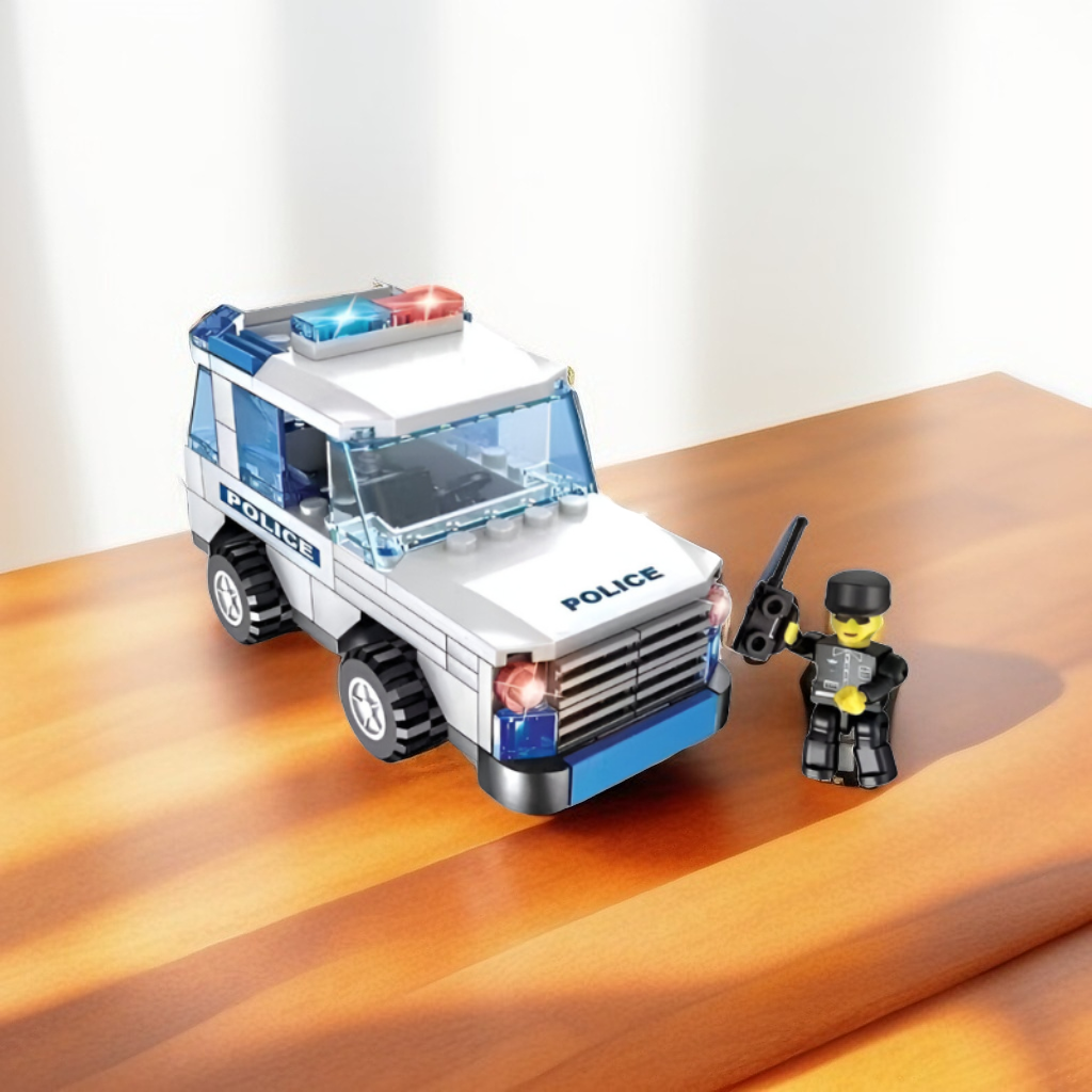 City Police SUV LEGO Set with Mini Figure and Vehicle - Building Bricks Toy 187 PCS for Ages 6+ TV5006