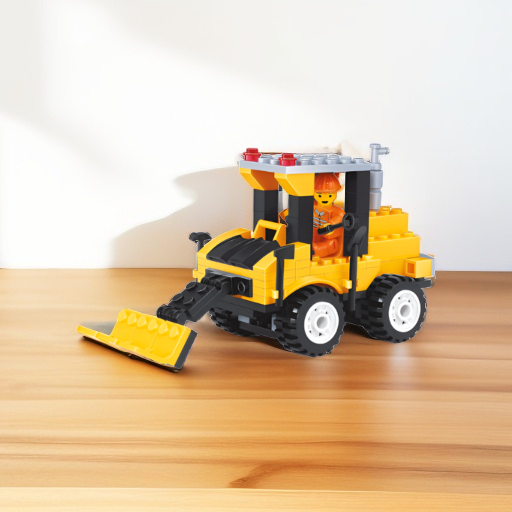 Grader Construction Building Blocks Set – 127 PCS Educational Construction Toy Kit with Operator Minifigure TV5012.
