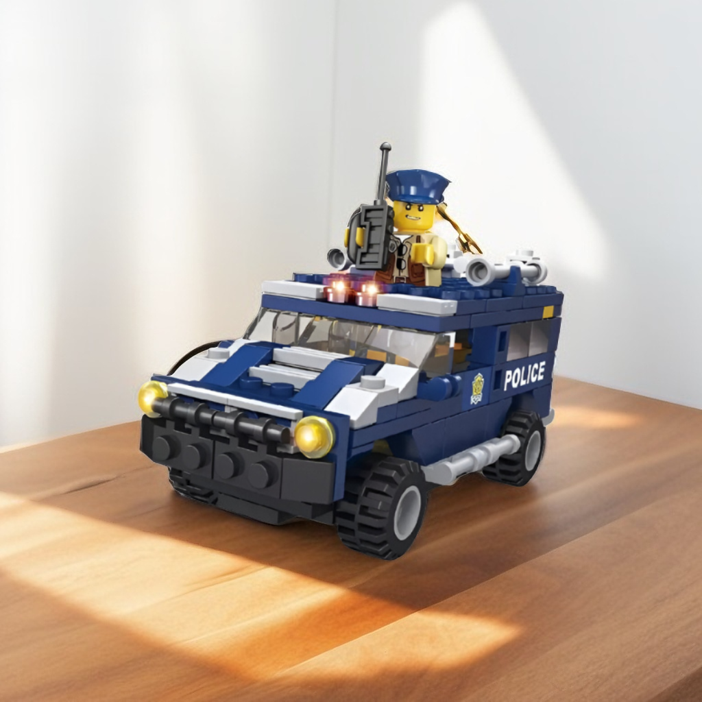 Police Car Tank Toy – 157 Piece Building Block Set for Children, Fun Construction & Imaginative Play TV5003.