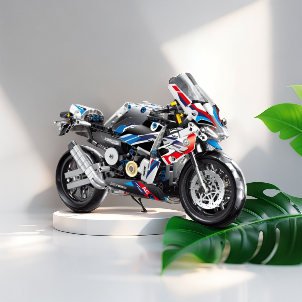 Technology Cool Motorcycle Building Blocks Set – 589 PCS Technic Racing Motorbike Construction Toy Kit for Kids & Adults TV3931.