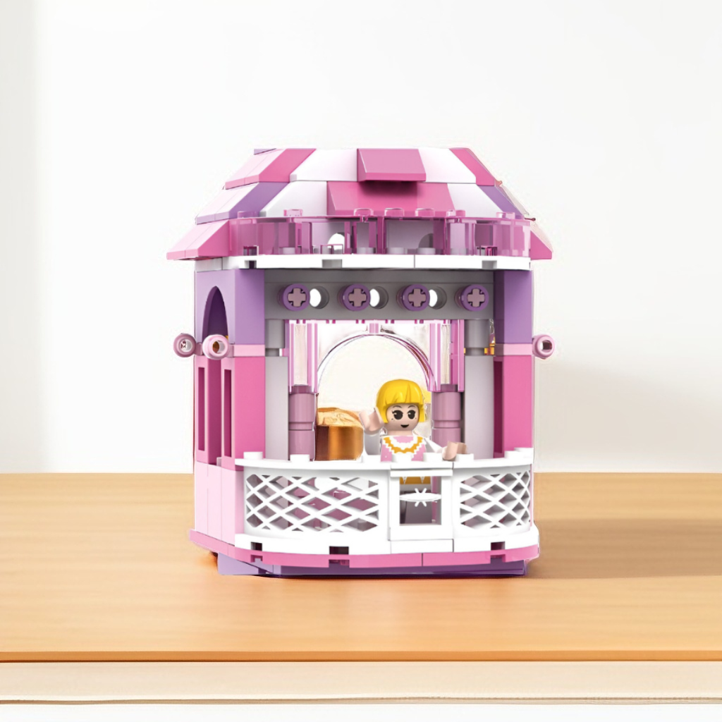 Pink Princess Tower and Horse Building Block Set - 167+ PCS COGO Girl LEGO Set - Castle Playset for Kids Ages 6+ TV5635