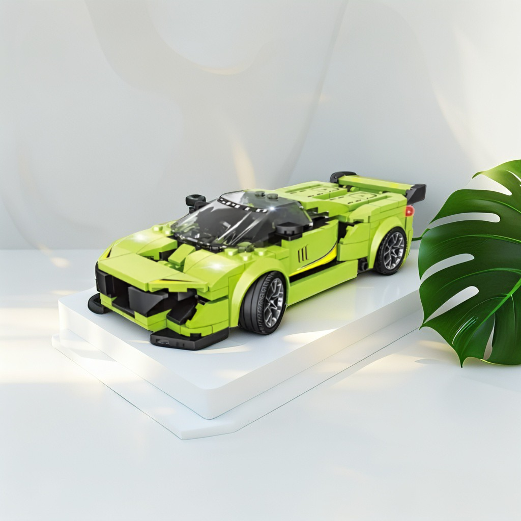 Green Supercar Building Blocks Set 347+ Pcs | Racing Car Brick Toy Kit for Kids & Adults TV5377.