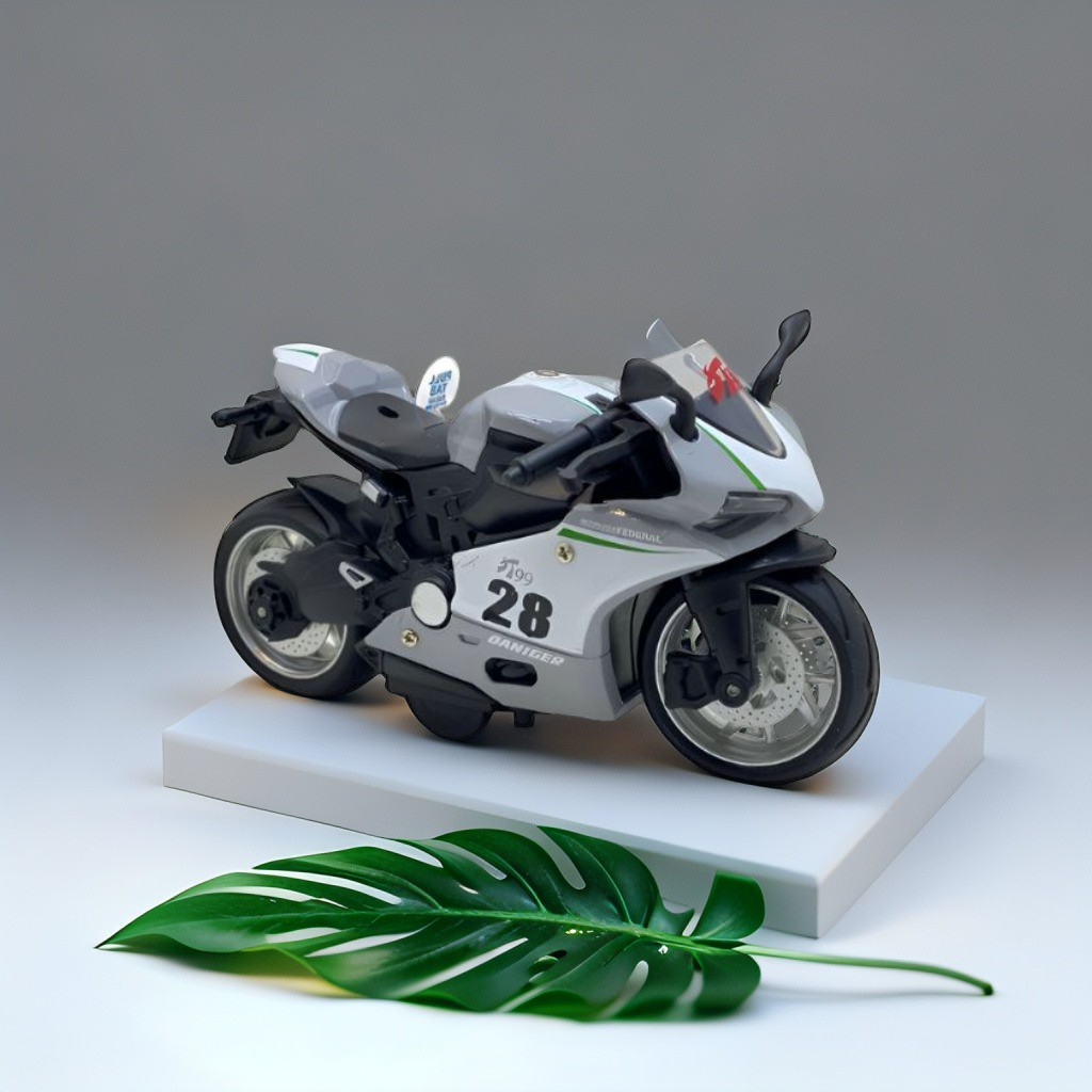 Grey - R1 Sport Diecast Metal Bike Model - Collectible 1:12 Scale Motorcycle | MD-N-24.
