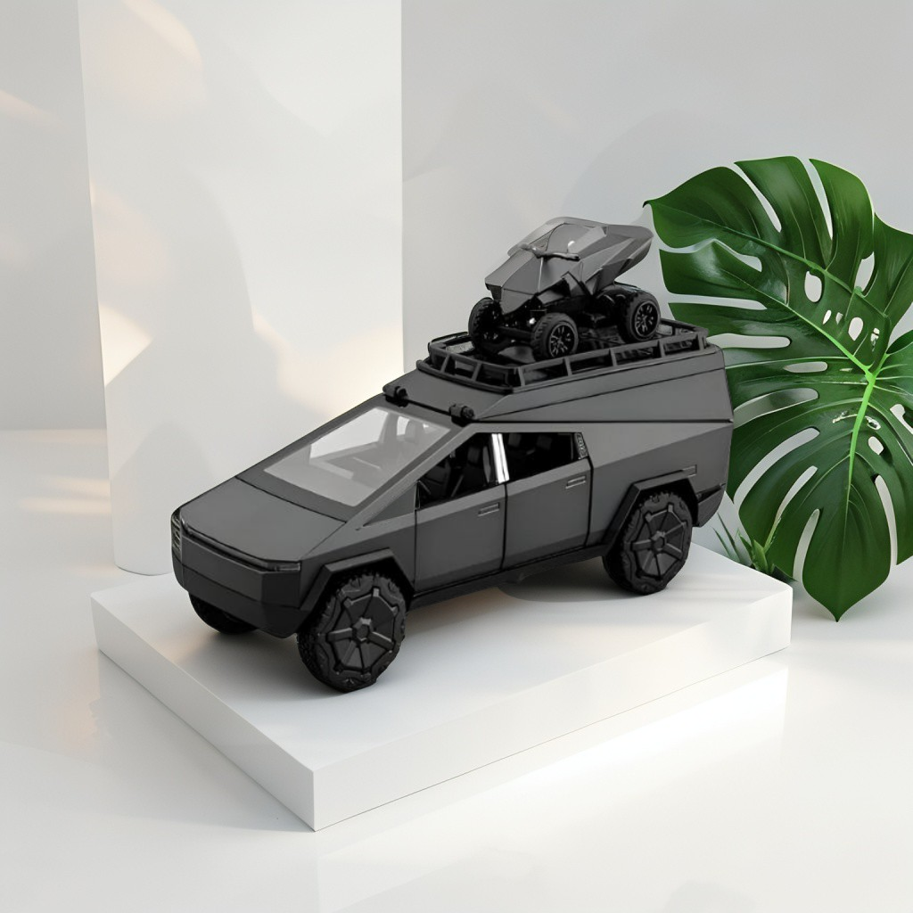 Cybertruck Diecast Car Toy – Camping RV Edition | Collectible Metal Model for Kids & Adults Scale 1:24 LMI14923.