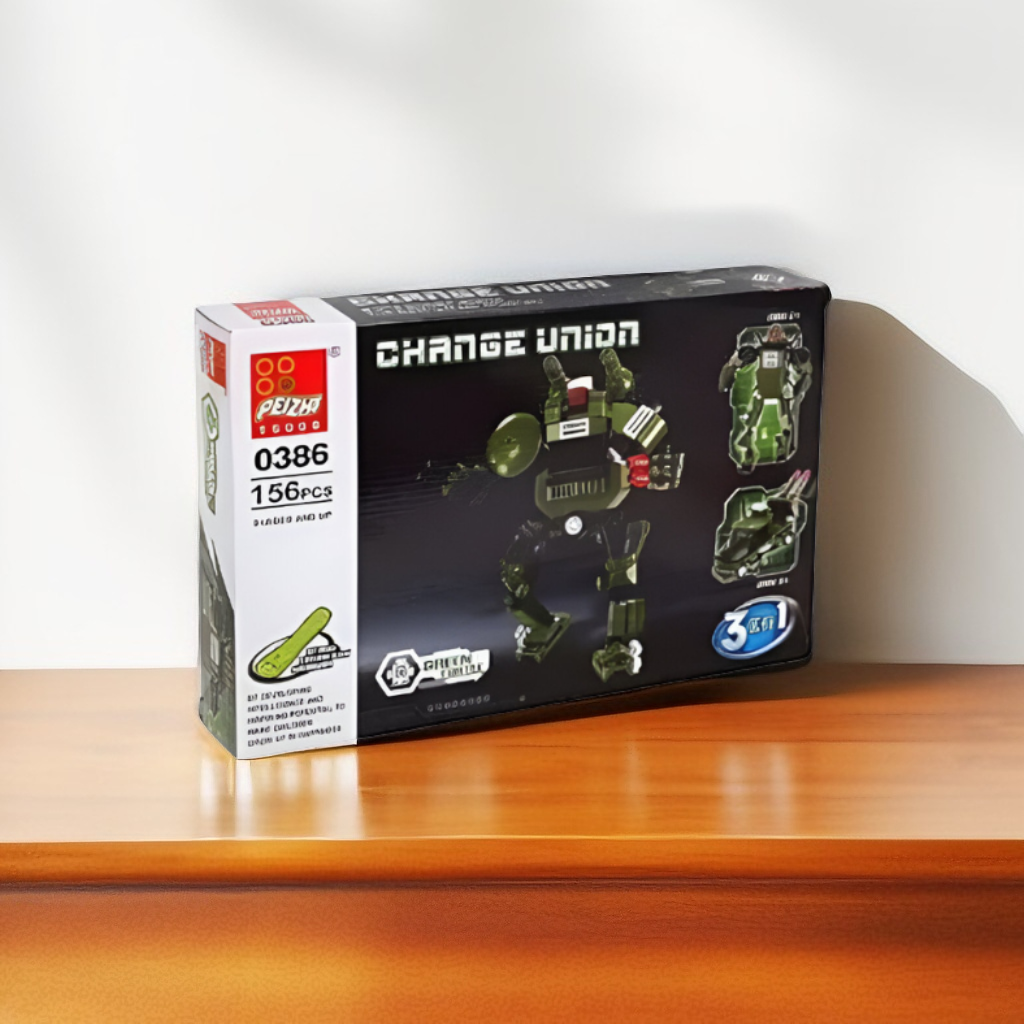 3-in-1 CHANGE UNION Building Block Set - 156 PCS Military Robot & Vehicle LEGO Set - Transforming STEM Toy TV5008