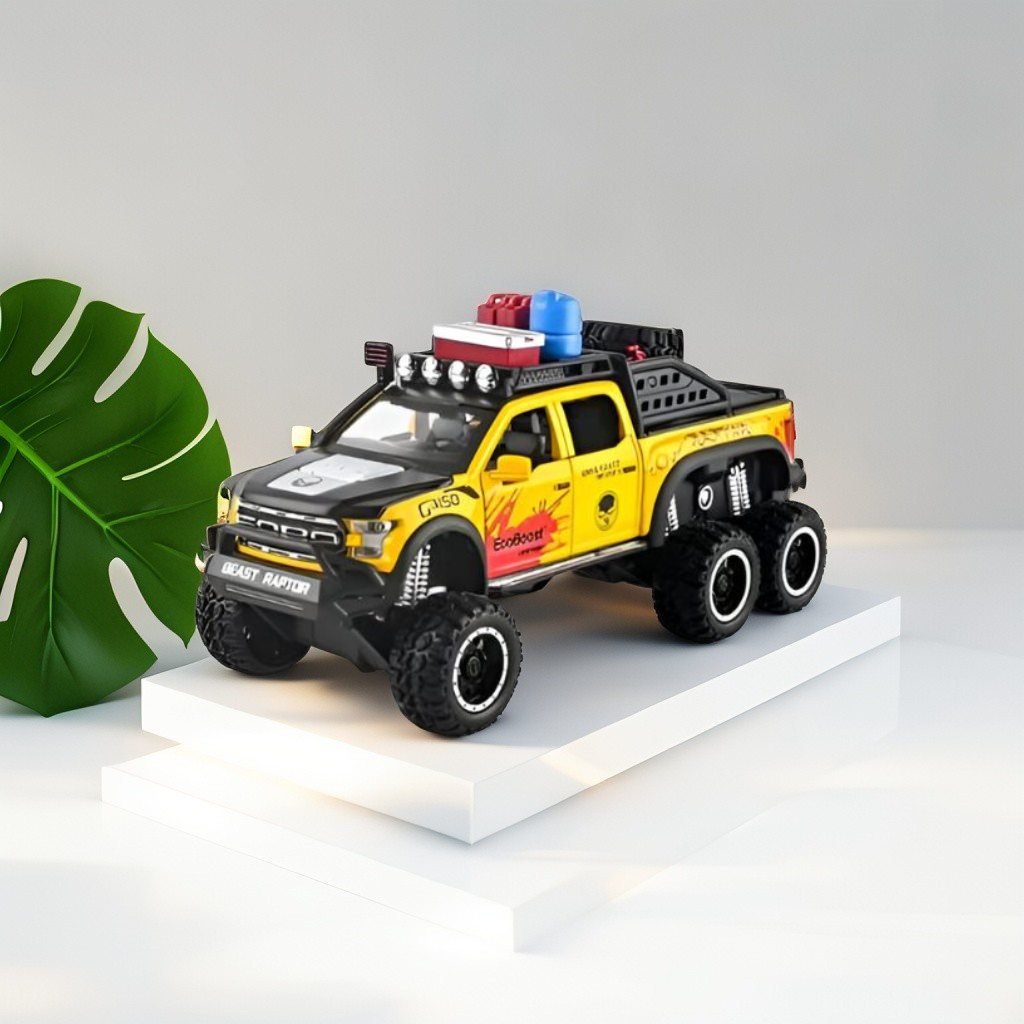 Ford Raptor X-Spray - Raptor F150 Spray Diecast Car – Metal Toy Truck for Kids LMI15065.