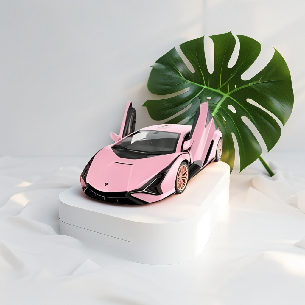 Pink - Lamborghini Aventador Diecast Car – Premium Metal Model Toy for Car Lovers & Collectors Scale 1:24 LMI15038.