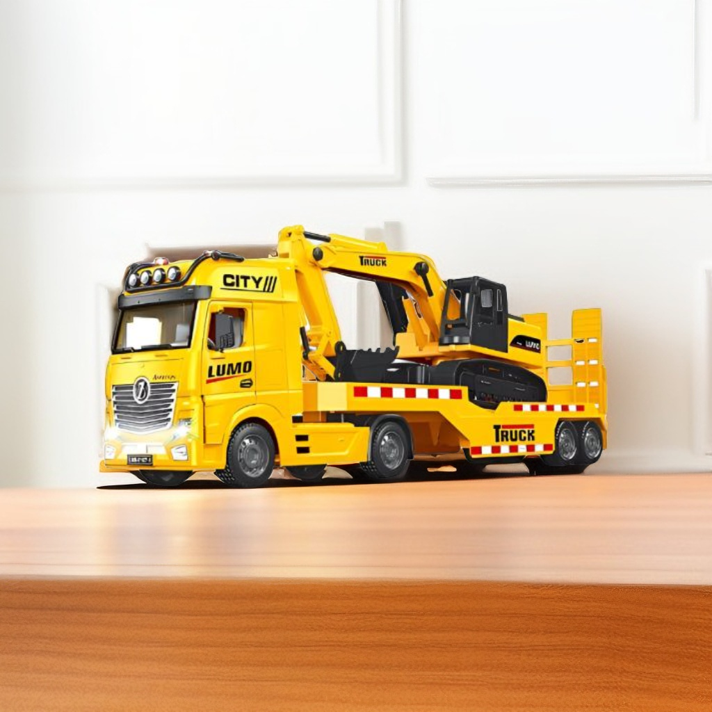 Construction Hero Excavator Toy – Pull Back Action Vehicle for Kids LMI15023.