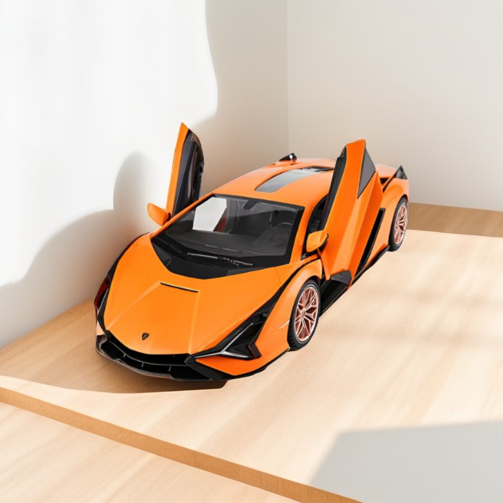 Orange - Lamborghini Aventador Diecast Car – Premium Metal Model Toy for Car Lovers & Collectors Scale 1:24 LMI15038.