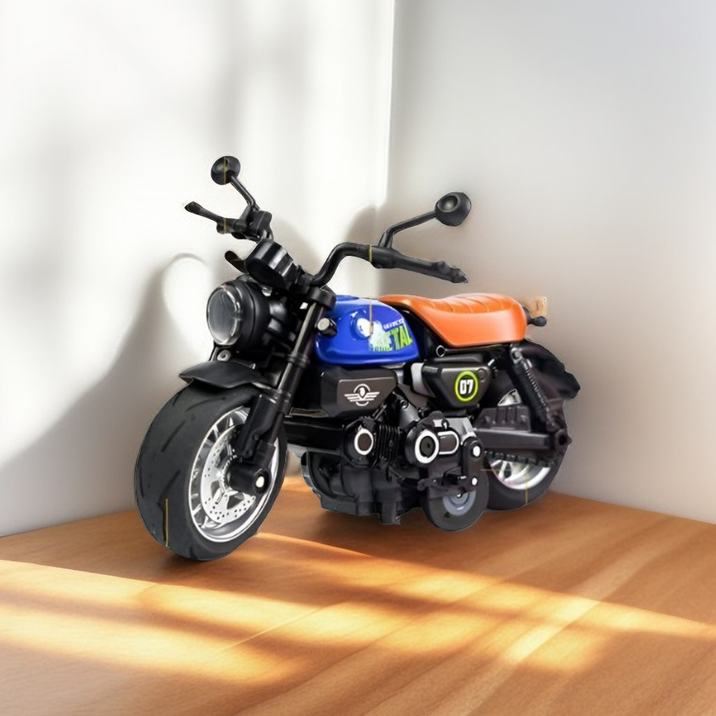 ThunderBolt - Mini Motorcycle Alloy Diecast Model with Lights - Perfect Gift for Boys and Collectors LMI14931.