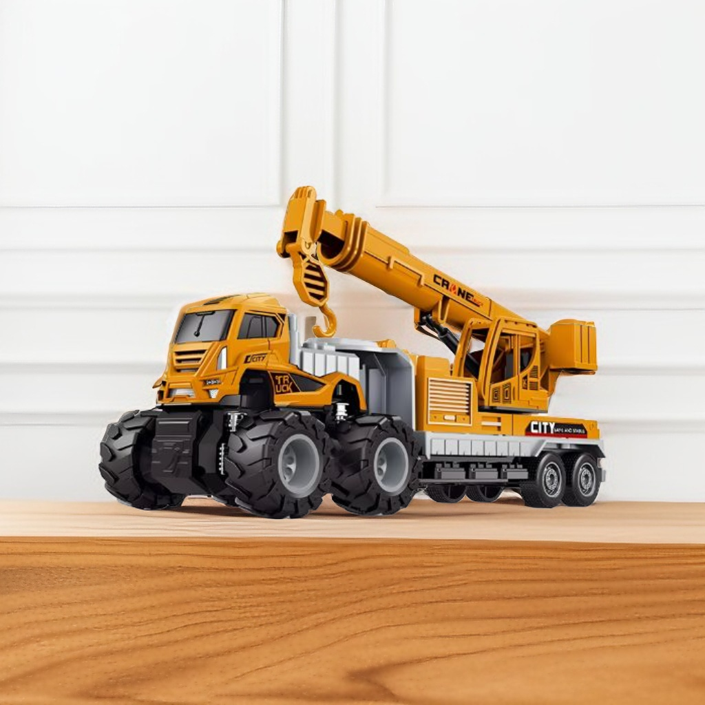 City Crane Construction Truck Toy – Realistic Heavy Duty Vehicle for Kids LMI12105.