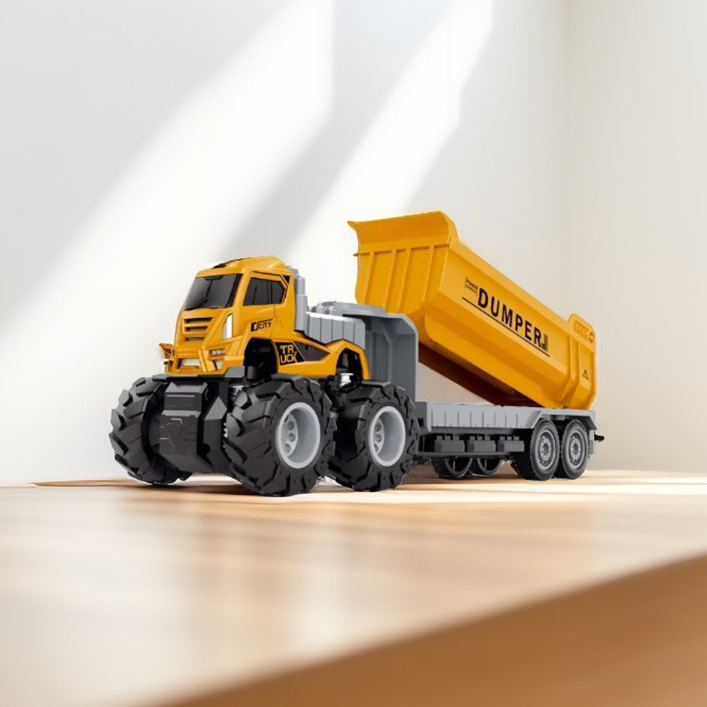 PowerDumper - Durable Pull Back Construction Vehicle Toy for Boys & Girls LMI12112.
