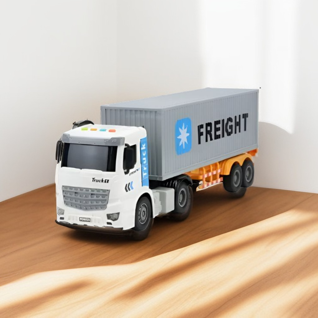 White - Lori Semi-Trailer Truck Toy – Heavy-Duty Container Transport Vehicle for Kids | Durable & Realistic Play Truck LMI1507.