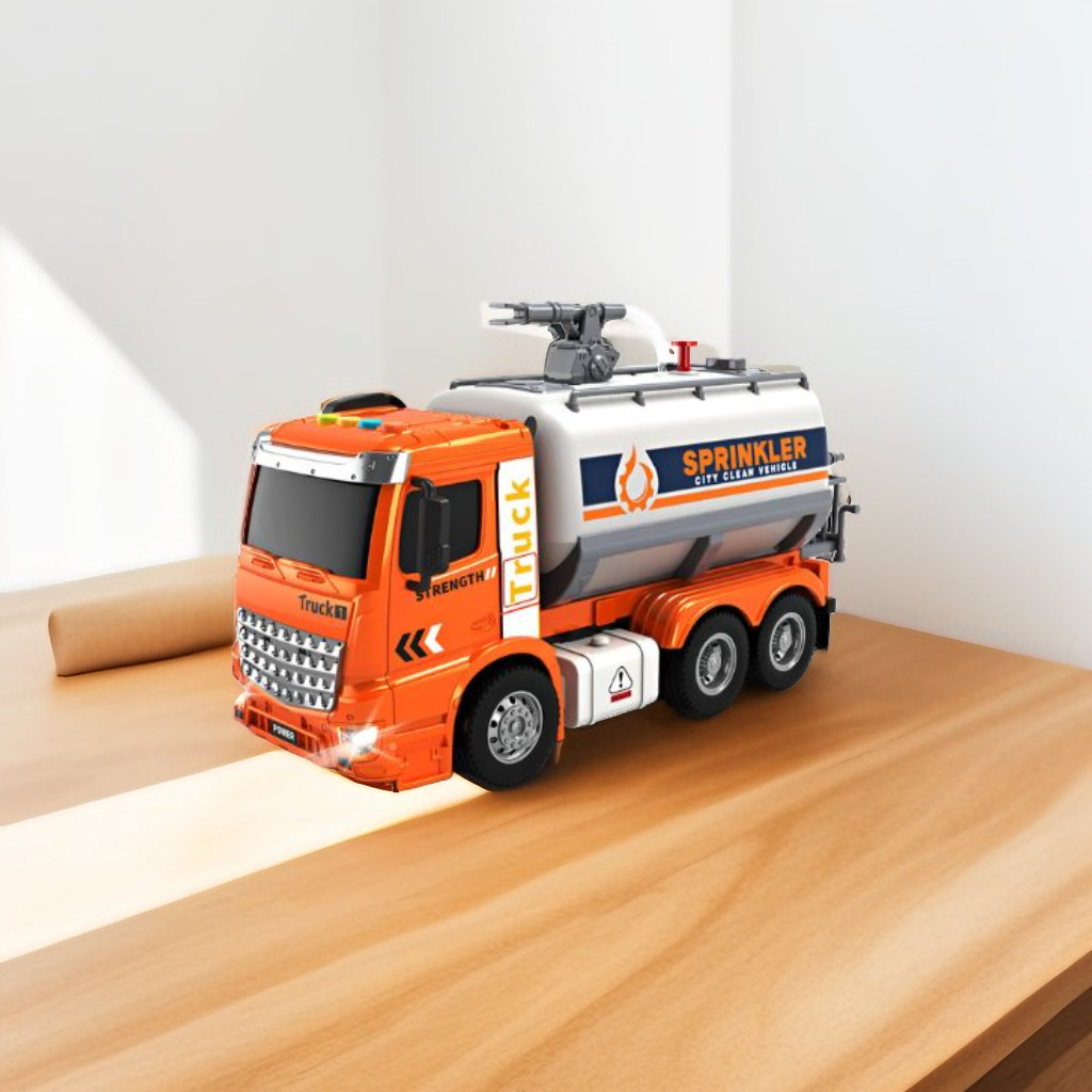 Orange - Water Tanker Carrier – Durable, Push & Go Vehicle Toy for Boys & Girls LMI15049.