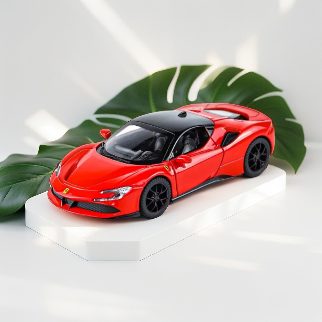 Ferrari SF90 Spider Diecast Car – Premium Collectible Model | Metal Sports Car Toy for Enthusiasts - Scale 1:32 LMI15654