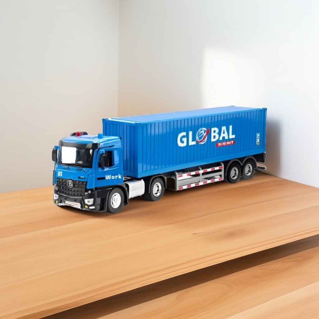Container Transport Truck  – Heavy-Duty Alloy Container Vehicle for Kids & Collectors LMI15074.