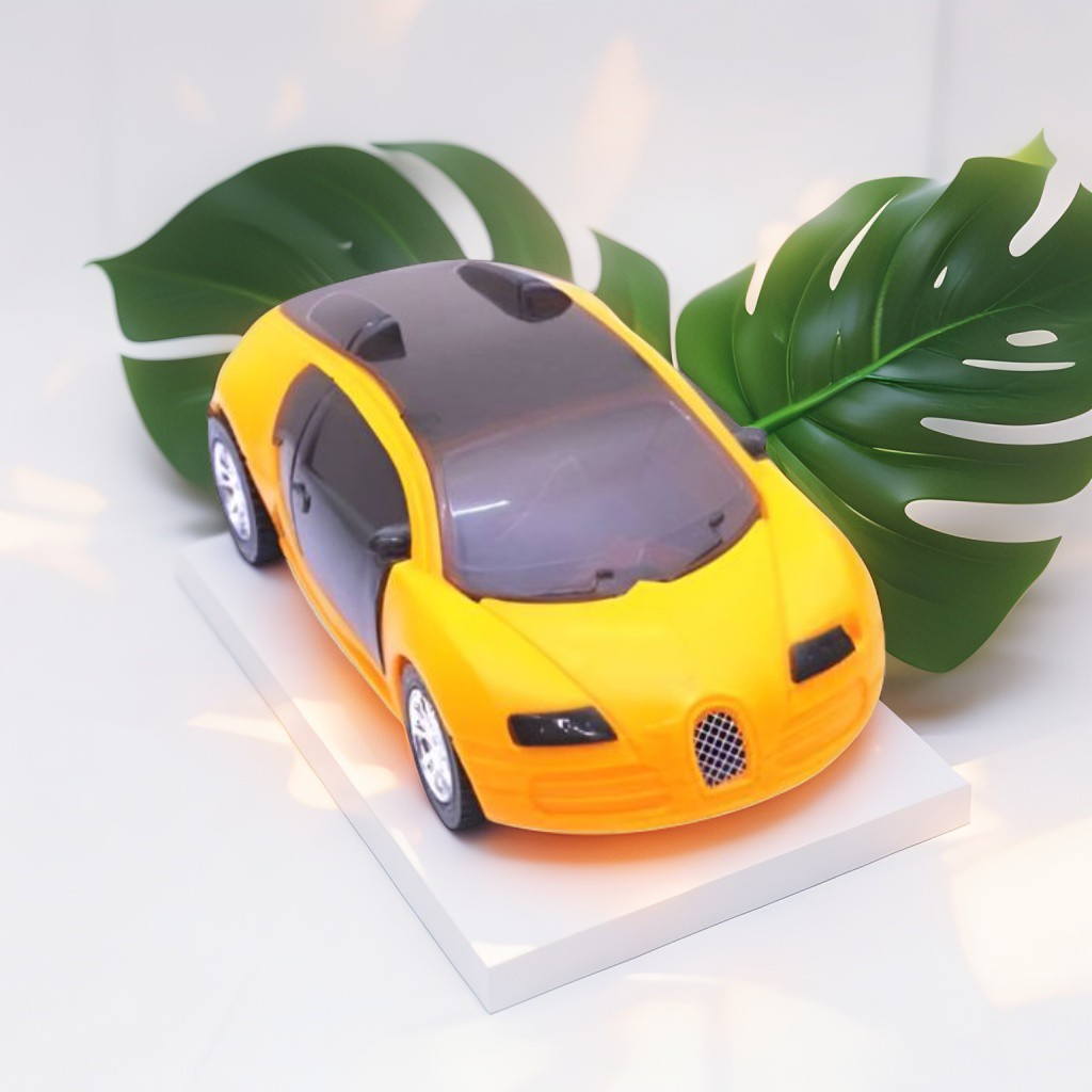 Yellow - 3D Remote Control Car for Kids – Famous Racing Toy with Lights & Stunts | High-Speed RC Car.