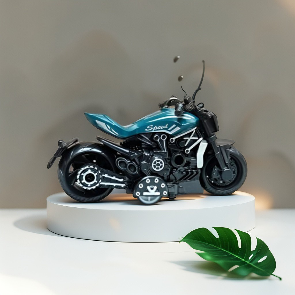 Die-Cast Pull Back Motorcycle Toy – Metal Model Racing Bike for Kids and Collectors Scale 1:36