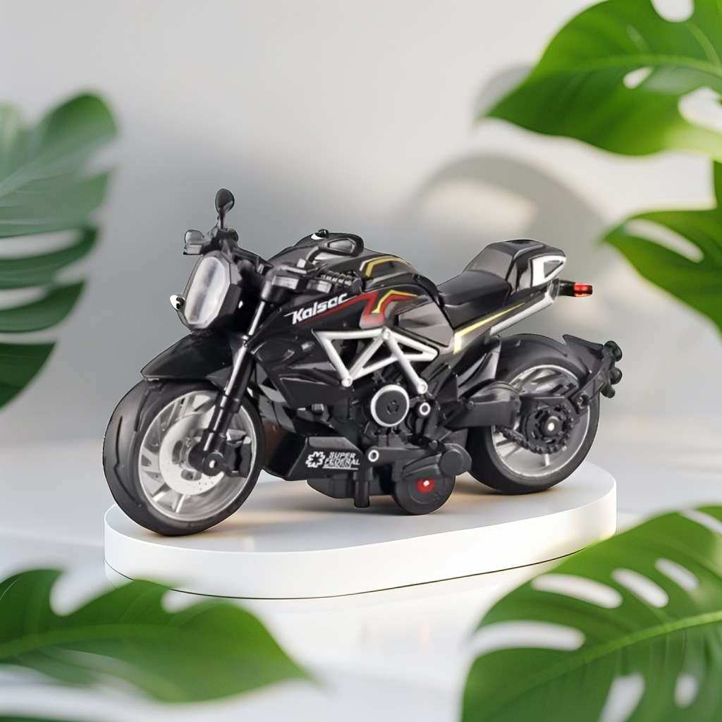 MV Agusta Die-Cast Pull Back Motorcycle Toy – Metal Racing Bike with Light & Sound for Boys & Kids - Scale 1:12