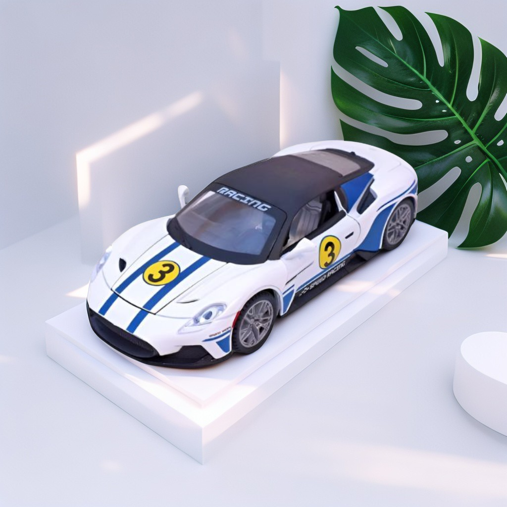 White - Maserati MC 20 Alloy Metal Pull Back Diecast Car – Premium Metal Toy Vehicle for Kids & Collectors Scale 1:22 - MSLMI.