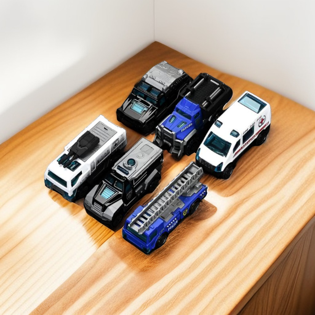 MiniCops Patrol Set – Diecast Metal Police Car Toy Set for Kids | Mini Police Vehicles Playset -  LMI13672